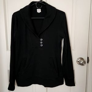 Womens Banana Republic Black Collard Long Sleeve Cardigan size M